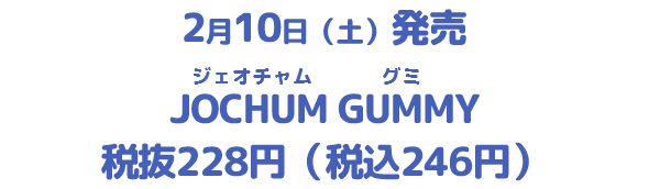JOCHUM GUMMY 税抜228円（税込246円）